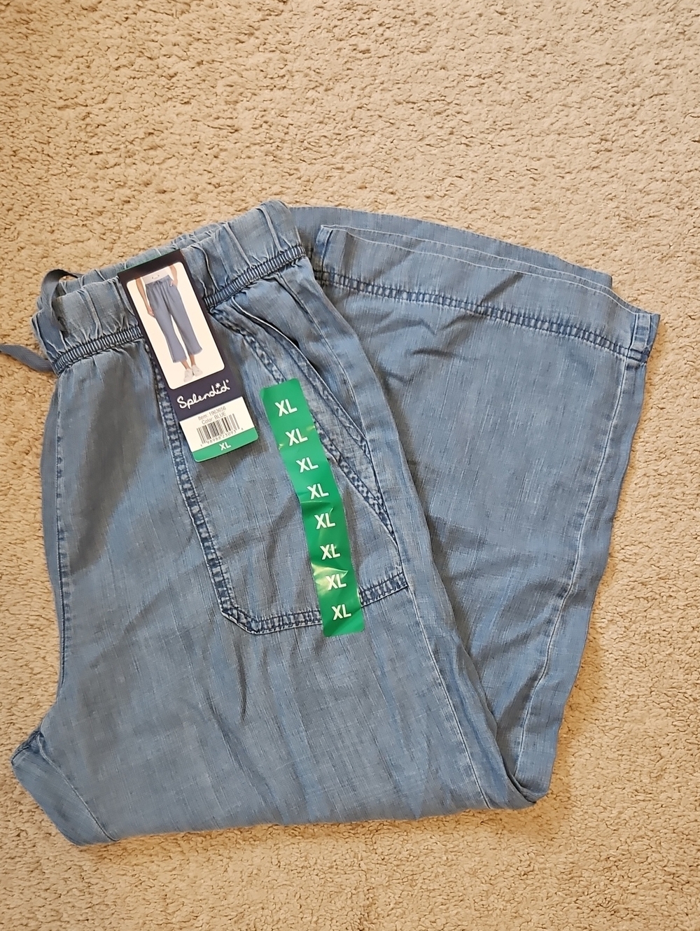 NEW! Splendid Light Blue Cropped Wide Leg Pants Multiple Sizes - Picture 9 of 12